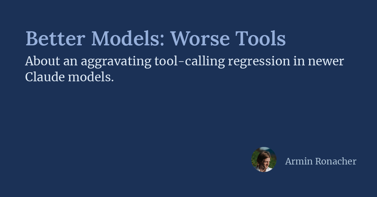 Newer Claude Models Show Tool-Calling Regression